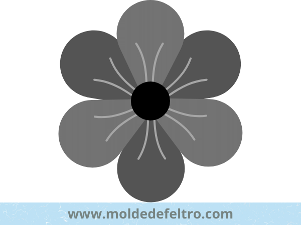 molde de flor para feltro