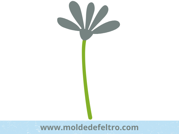 molde de flor para feltro