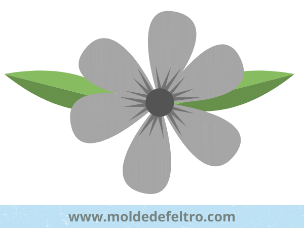 molde de flor para feltro