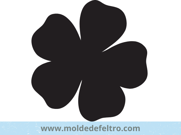 molde de flor para feltro