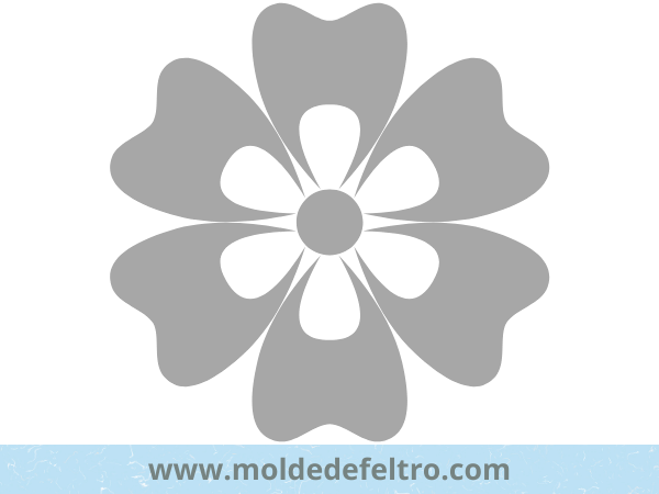 molde de flor para feltro