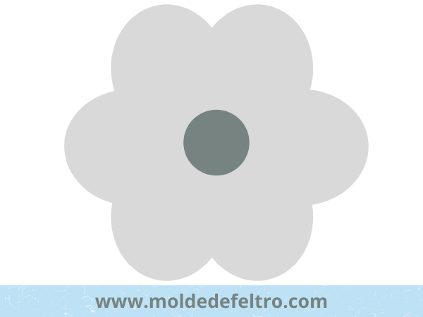 molde de flor para feltro