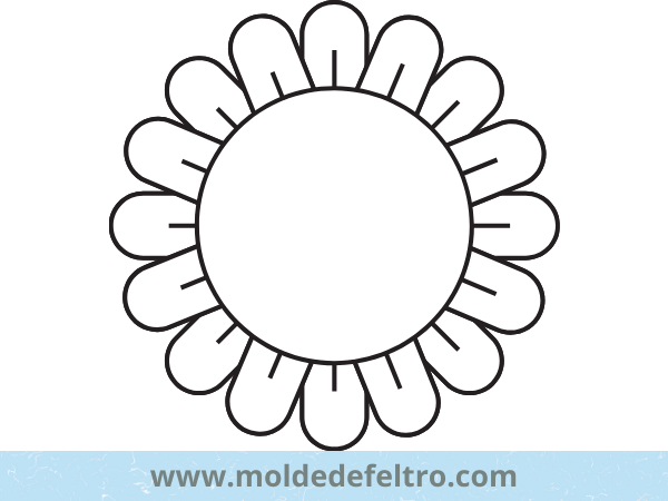 molde de flor para feltro