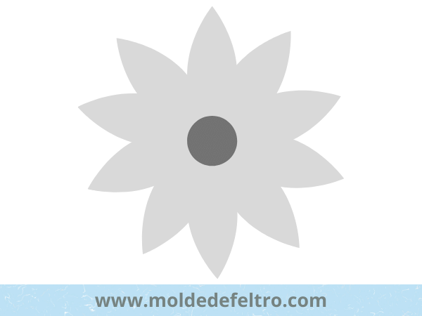 molde de flor para feltro