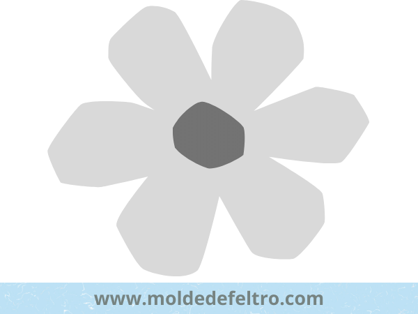 molde de flor para feltro