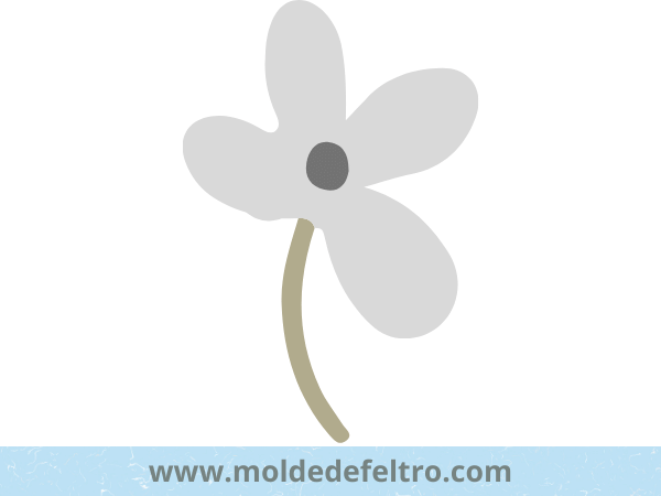 molde de flor para feltro