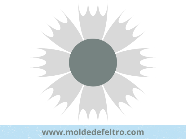 molde de flor para feltro