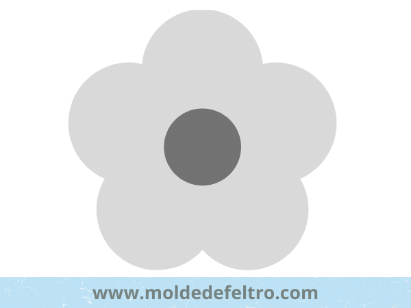 molde de flor para feltro