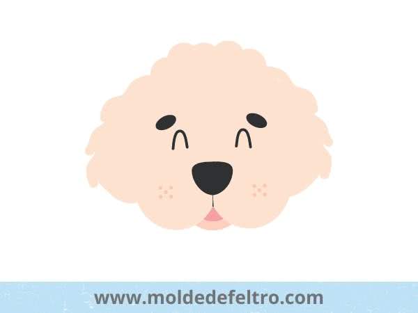 Molde de cachorro em feltro para guirlanda