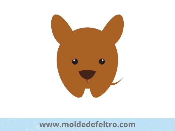 Molde de cachorro em feltro para guirlanda