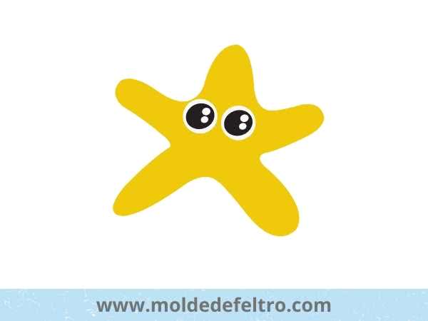 Molde de estrela do mar de feltro