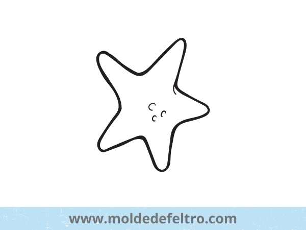 Molde de estrela do mar de feltro