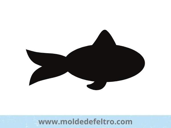 Molde de peixe em feltro para imprimir