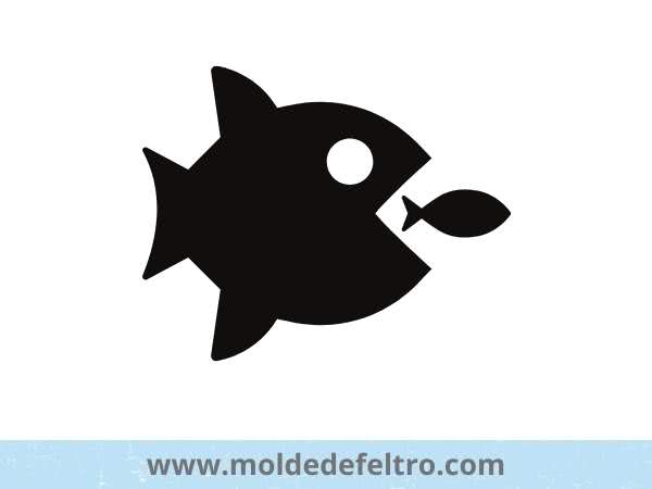 Molde de peixe em feltro para imprimir