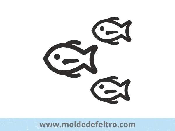 Molde de peixe em feltro para imprimir