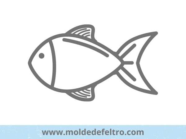 Molde de peixe em feltro para imprimir - 10 modelos