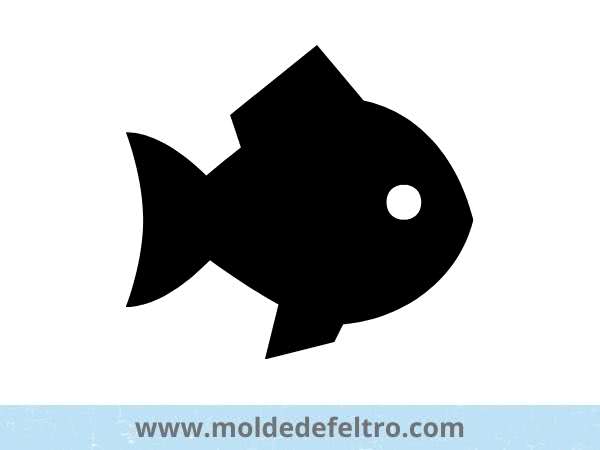 Molde de peixe em feltro para imprimir