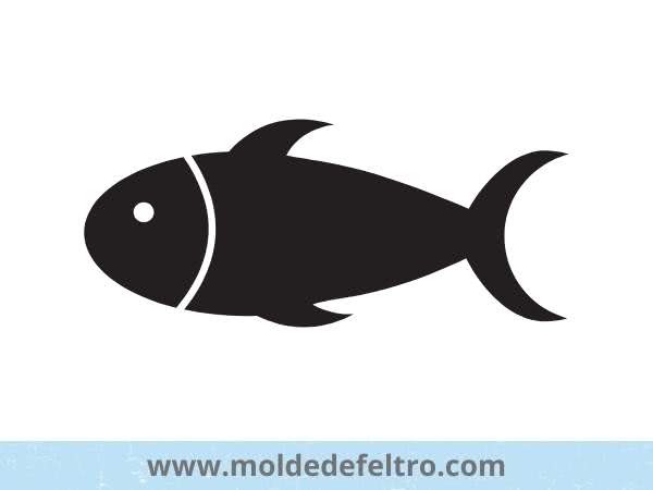 Molde de peixe em feltro para imprimir