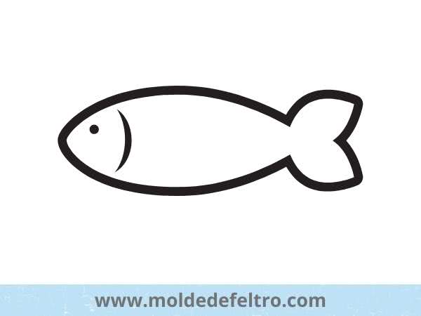 Molde de peixe em feltro para imprimir