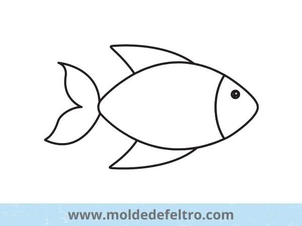 Molde de peixe em feltro para imprimir