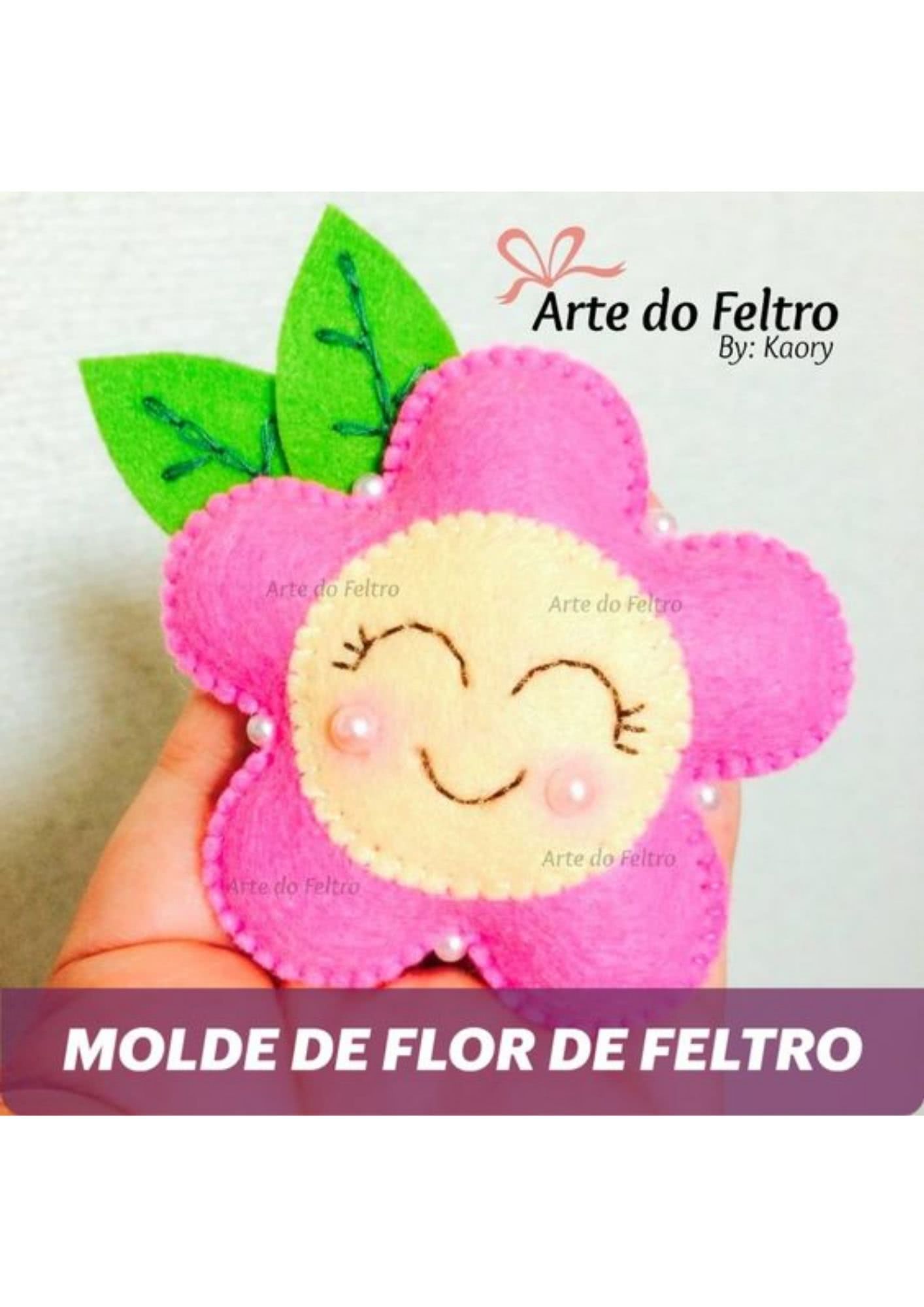 Moldes de flores em feltro para imprimir