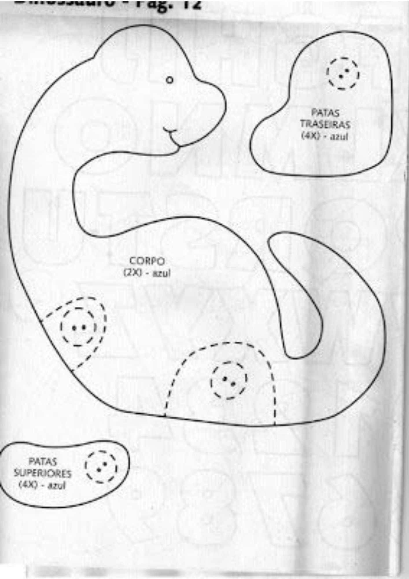 Molde de Dinossauro