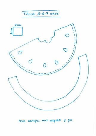 molde de melancia para imprimir