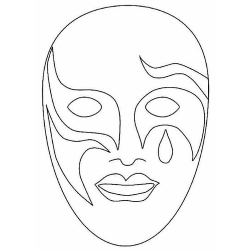 Molde de máscara de carnaval 